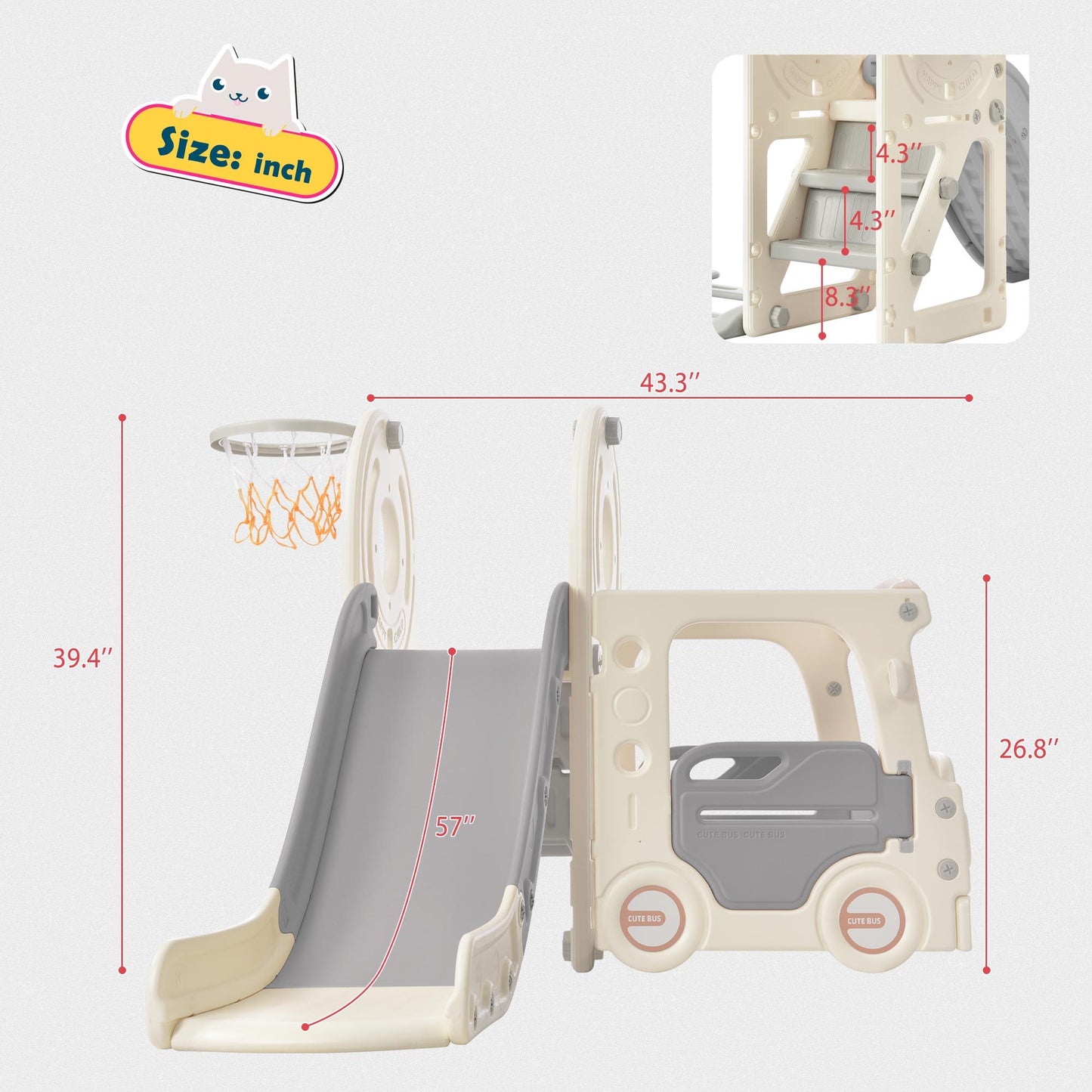 Sunny Bus Slide Playset