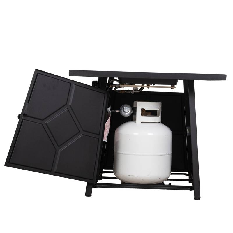 Cozy Outdoor Propane Fire Table with Weather Cover