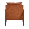 Chic Walnut Armchair with Plush Comfort