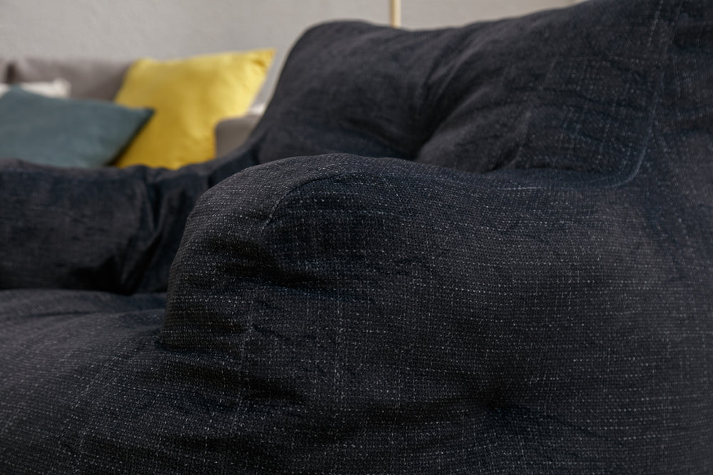 Cozy Velvet Memory Foam Bean Bag - Dark Gray