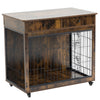 Rustic Dog Crate End Table with Storage