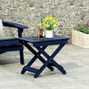 Navy Blue Folding Wooden Side Table