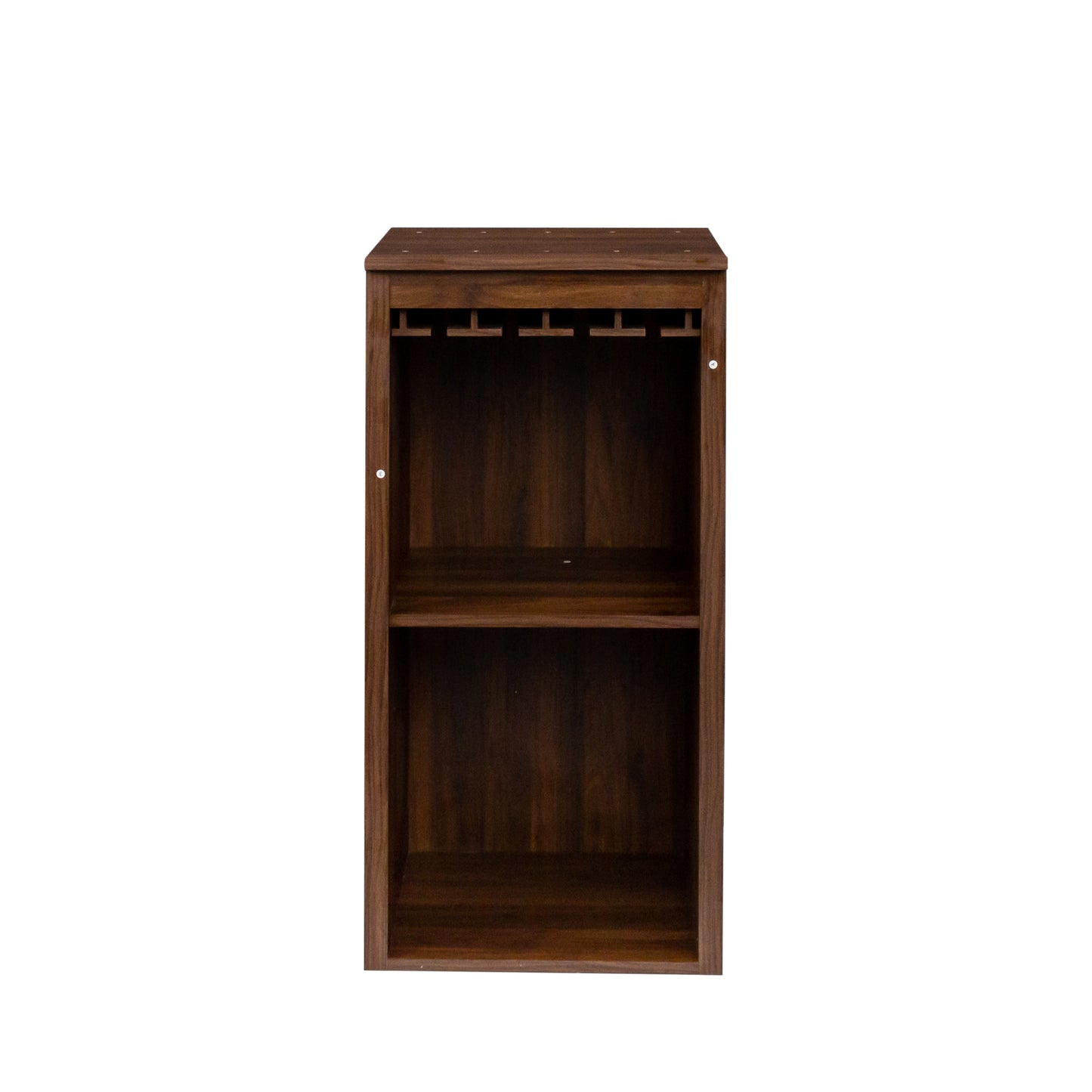 Walnut Wine Bar with Hutch & Stylish Storage