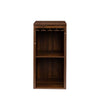 Walnut Wine Bar with Hutch & Stylish Storage