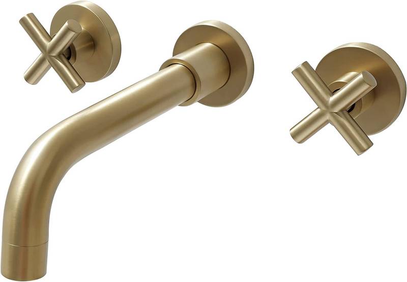 Elegant Gold Wall-Mounted Bathroom Faucet