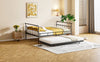 Curvy Black Daybed with Twin Trundle