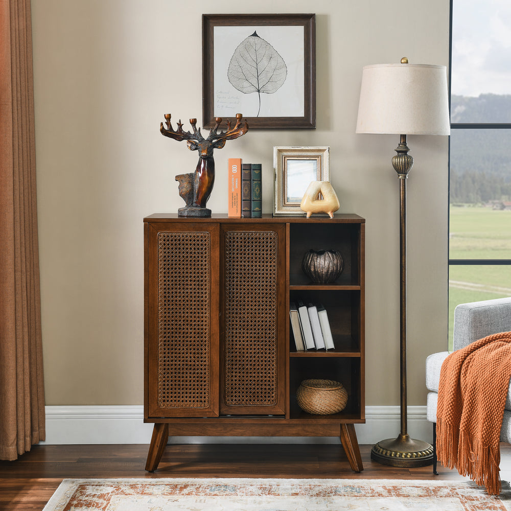 Chic Rattan Sideboard - Stylish Storage for Any Room