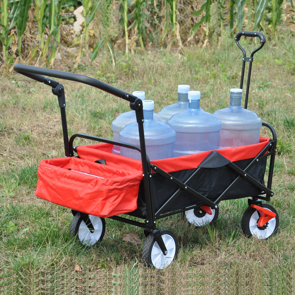 Adventure Wagon - Versatile Collapsible Cart with Drink Holder and Adjustable Handles