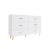 Gorgeous White Glam Chest with Golden Accents