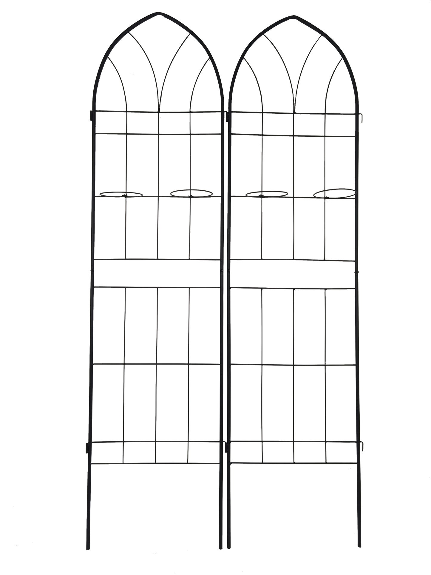 Dynamic Duo Garden Trellis - Rustproof Support for Climbing Plants