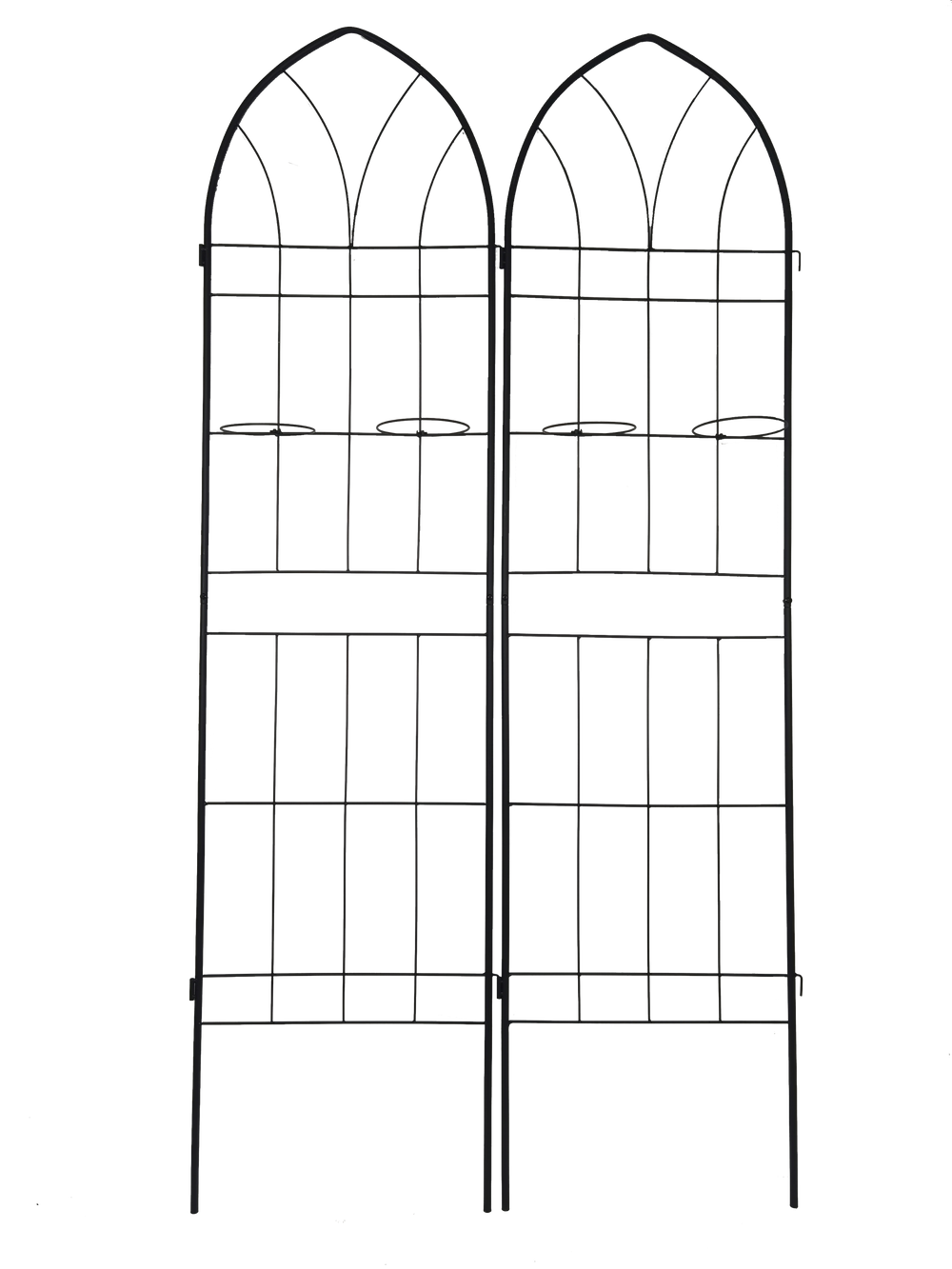 Dynamic Duo Garden Trellis - Rustproof Support for Climbing Plants