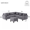 Cozy L-Shaped Sectional Sofa Set with Storage and Unique Armrests