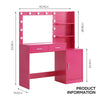 Glamorous Pink Vanity with Mirror & Lights