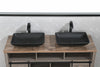 Sleek Black Vessel Sink Set