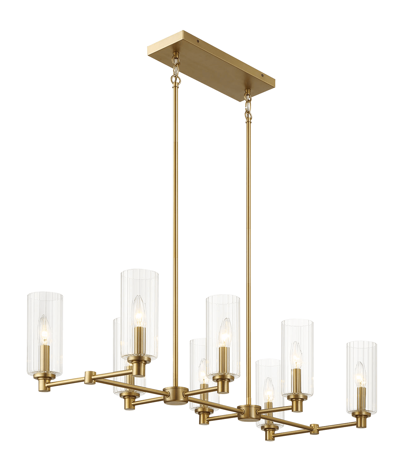 Satin Brass Willow Island Pendant Lamp