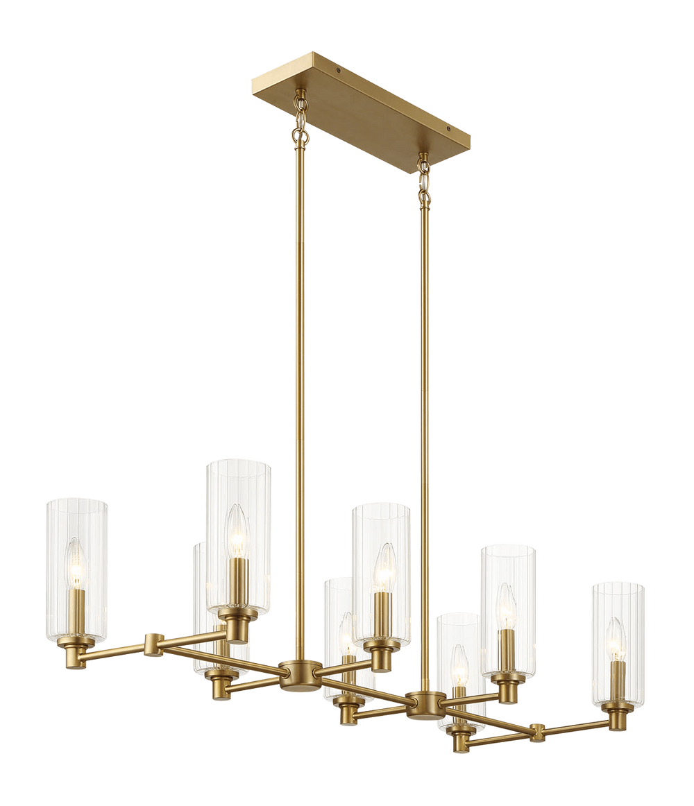 Satin Brass Willow Island Pendant Lamp