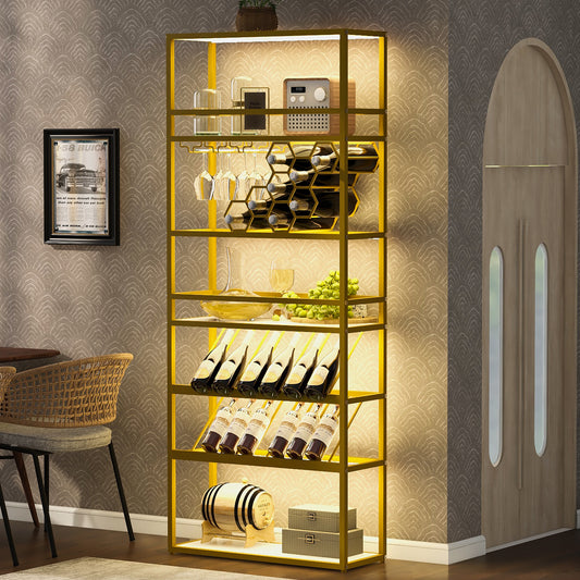 Chic LED Wine Tower Cabinet