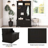 Entryway Haven: Chic Shoe Bench & Coat Rack Combo