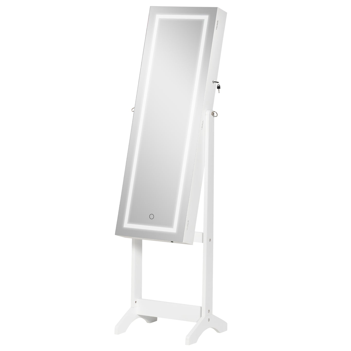 Glamour Glow Jewelry Cabinet with Mirror & LED Light