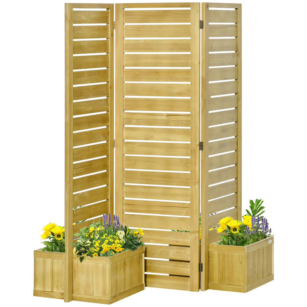 Outdoor Oasis Privacy Screen with Planters