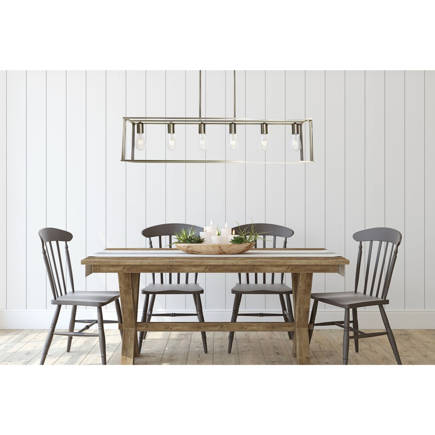 Farmhouse Chic Metal Cage Chandelier