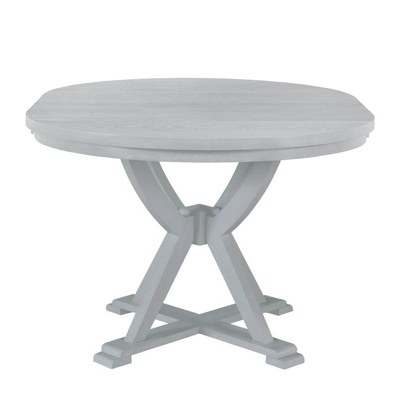 Chic Extendable Round Dining Set with Cross Back Chairs