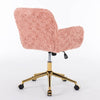 Chic Pink Office Chair with Golden Base