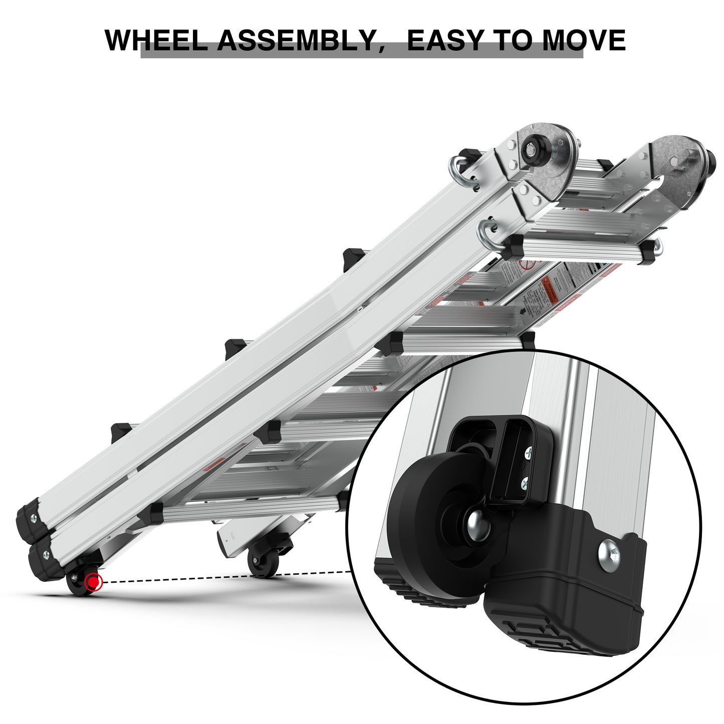 Versatile Lift Ladder with Wheels