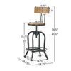 Swivel & Style: Adjustable Barstools with Wood Accent