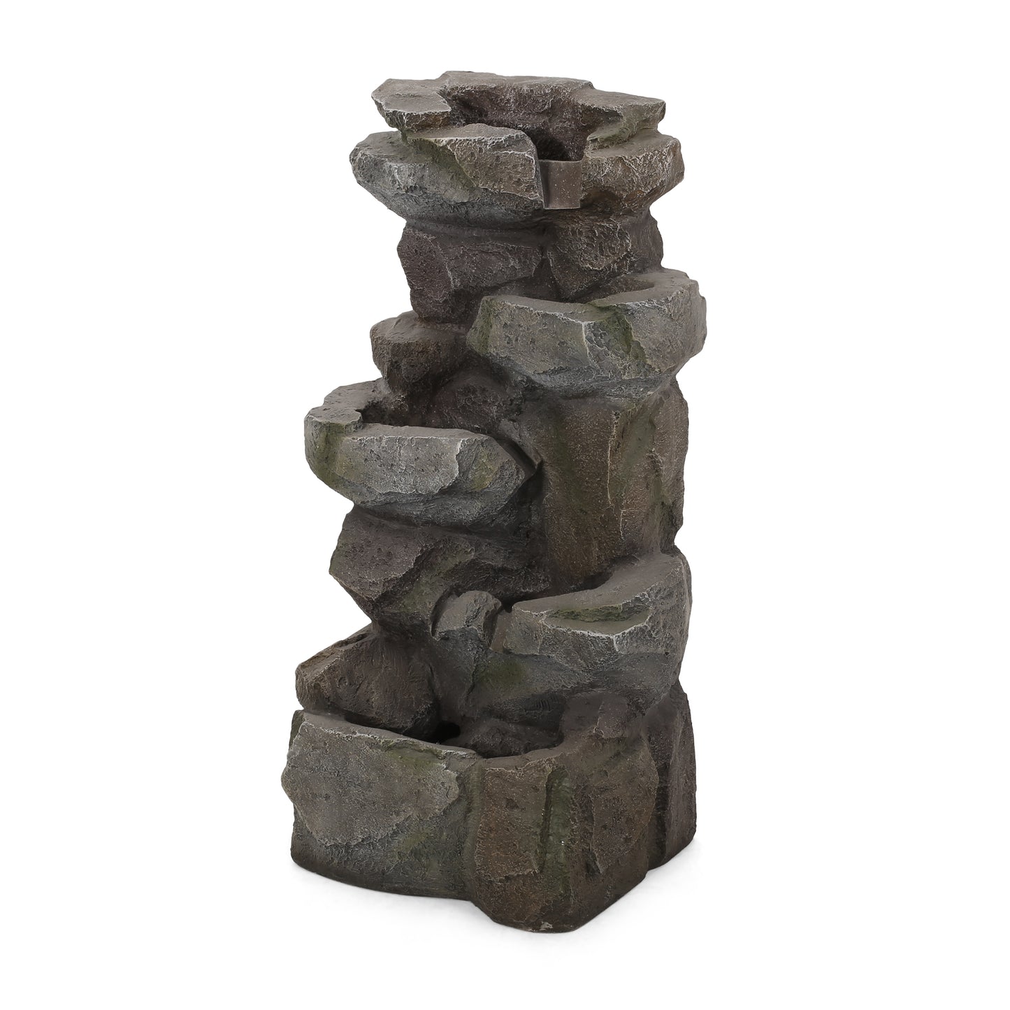 Candler Stone Gray Tiered Fountain – No Assembly Needed!