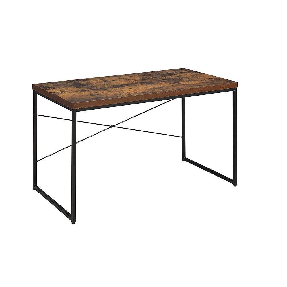 Rustic Bob Desk in Weathered Oak & Black