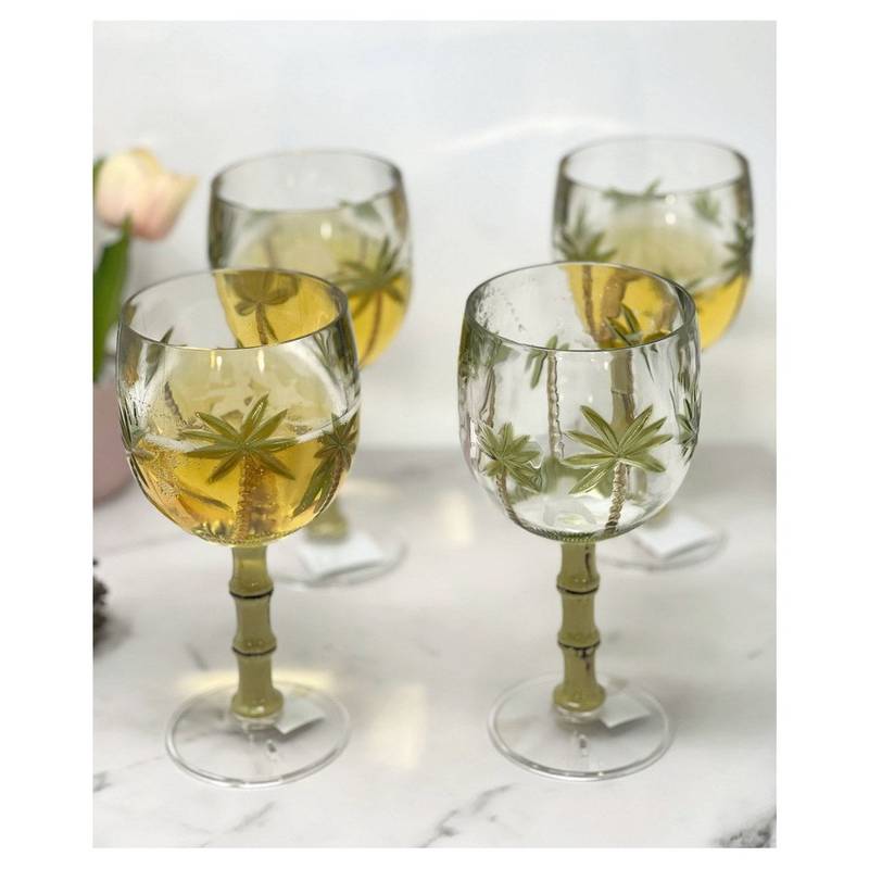 Tropical Vibes Unbreakable Wine Glasses Set