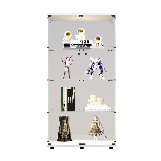 Elegant Glass Display Cabinet with LED Lights