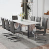 Chic White Marble Dining Table