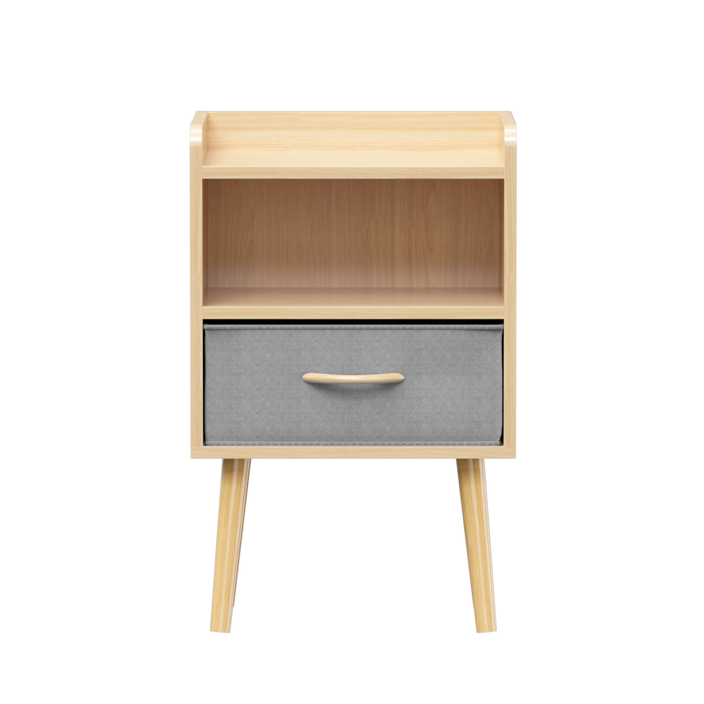 Cozy Oak Storage Nightstand