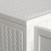 Chic Woven White Wall Cabinet