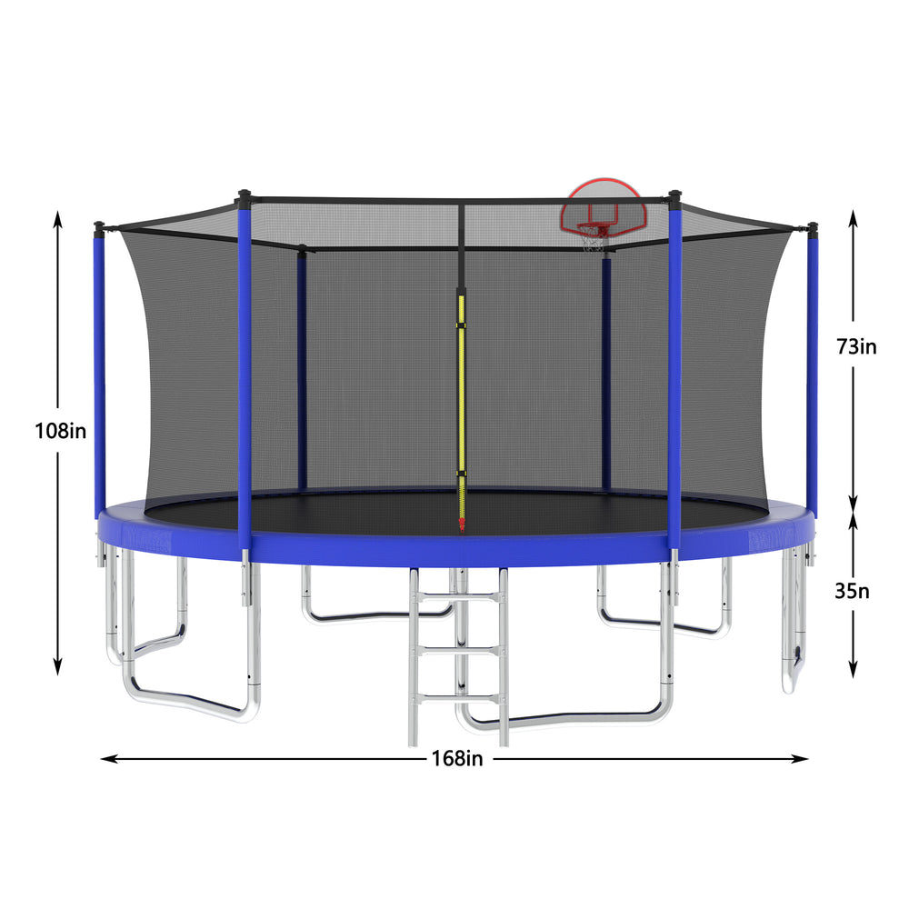 Kids' Adventure Trampoline with Safety Net