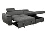 Cozy Convertible Gray Sectional with Storage & Pull-Out Bed