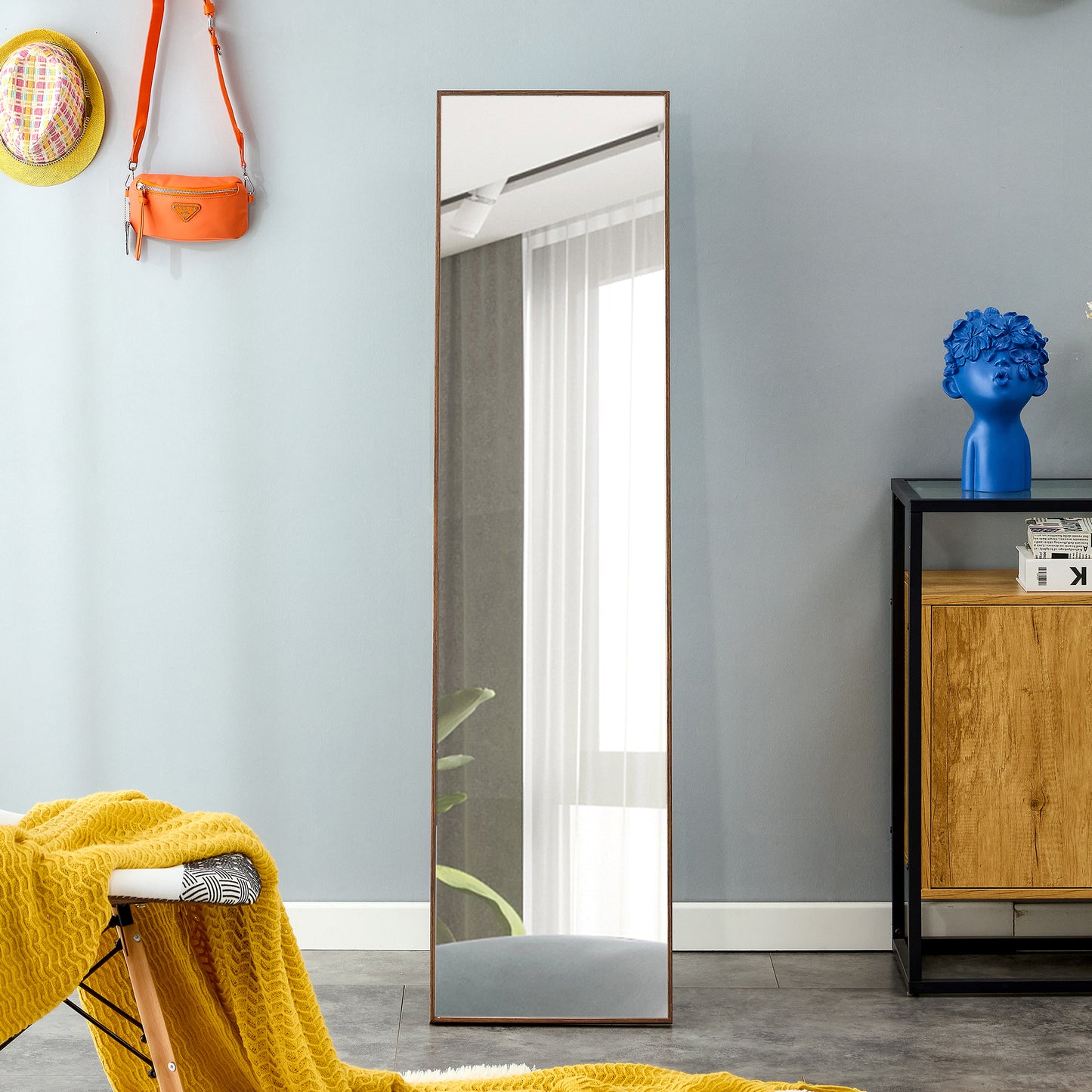 Elegant Wood Full-Body Mirror