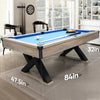 Rustic Billiards Bliss - K-Shaped Table with Royal Blue Cloth