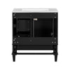 Sleek Black Bathroom Vanity with Sink and Soft-Close Storage