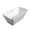 Modern Bliss Freestanding Acrylic Soaking Tub in Glossy White