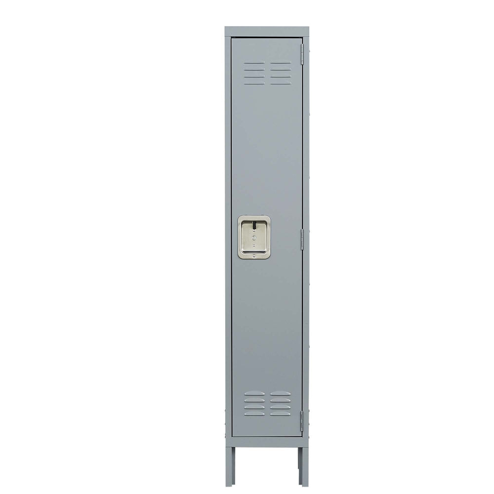 Secure Gray Metal Locker for Home or Office