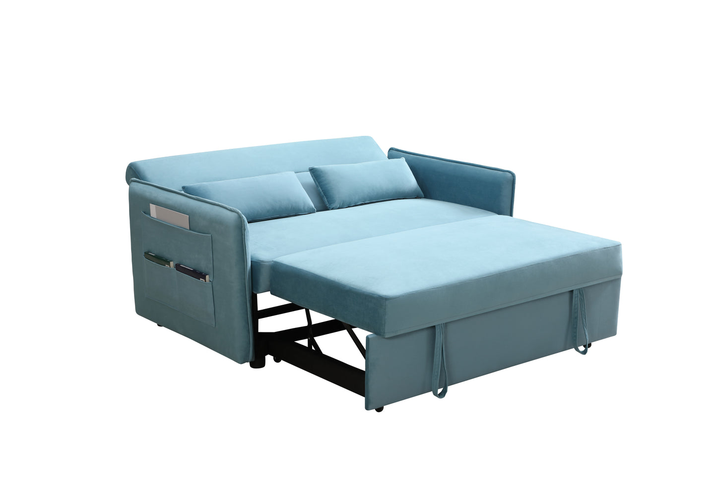 Cozy Convert-A-Seat Sofa Bed with Pillows and Pockets