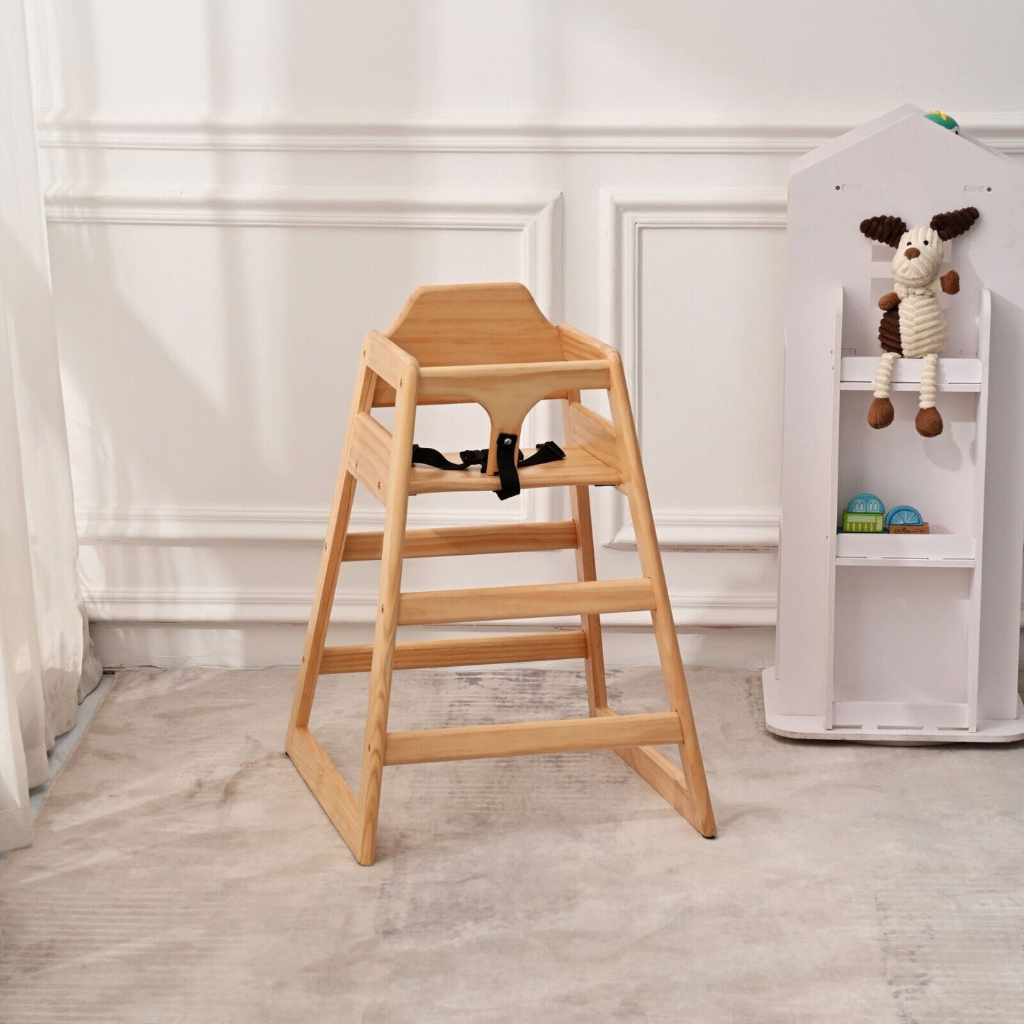 Natural Wood Booster Chair - Easy Clean & Portable for Growing Babies