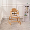 Natural Wood Booster Chair - Easy Clean & Portable for Growing Babies