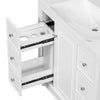 Sleek White Vanity with Storage & Sink