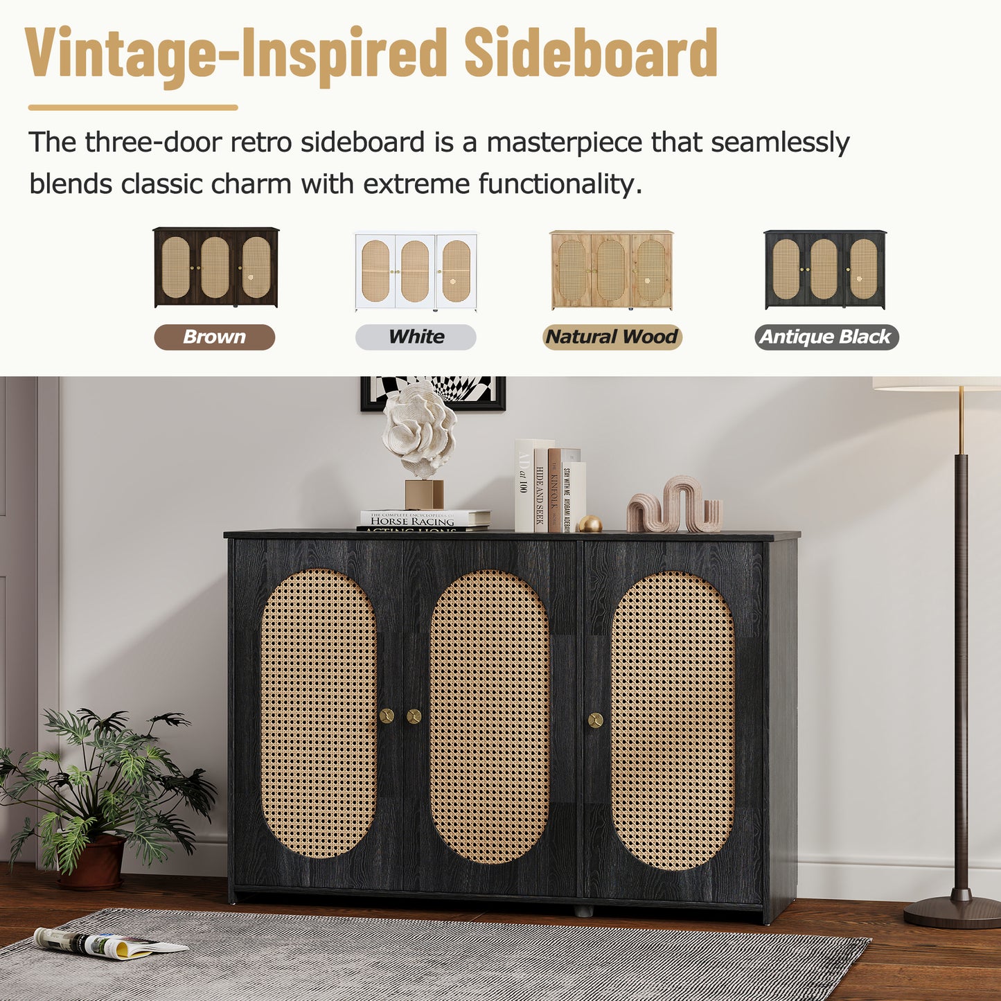 Vintage Vibes Rattan Sideboard