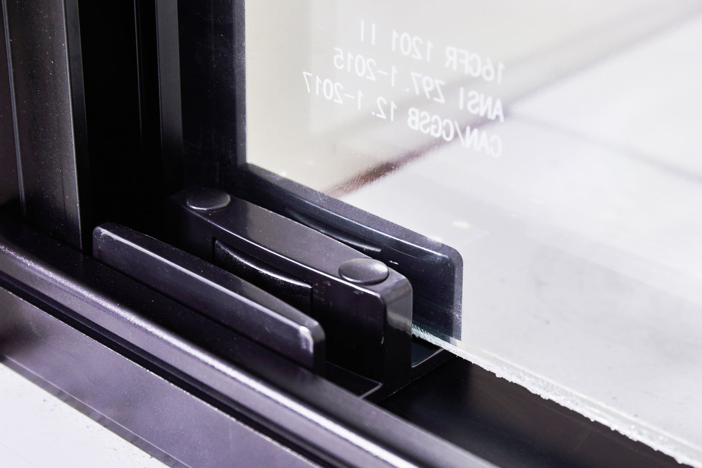 Sleek Matte Black Double Sliding Shower Door with Safety Glass