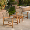 Chic Duo: Hampton Wood & Wicker Chairs